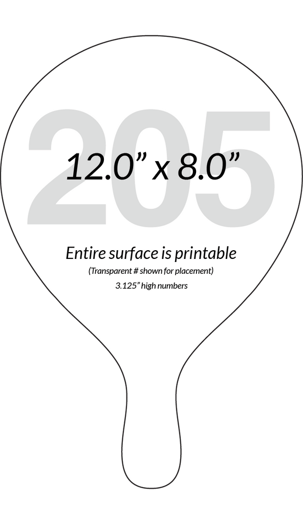 Circle-Christies Hybrid shaped Auction Paddle - ask us to make YOUR shape!