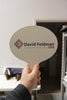 Oval shape plastic 1-piece auction paddles - 4mm Sintra (brand) PVC - 