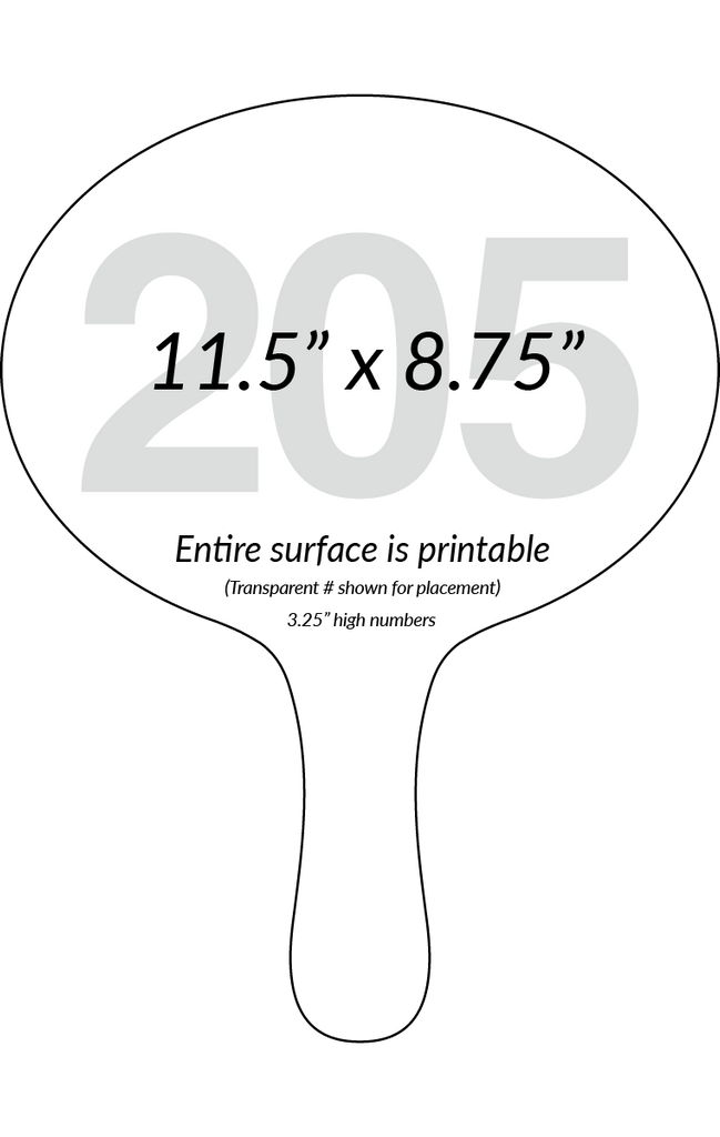 1-10, Better Bidders Oval Cartonplast Auction Paddles Set, White, Oversized  Numbers (1-10, 5 Numbers, Oval, 2mm (Thick) Cartonplast) Q=10 Hand Fans